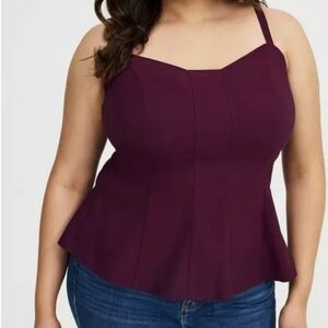 Torrid Size 1 Purple Peplum Top BNWT!